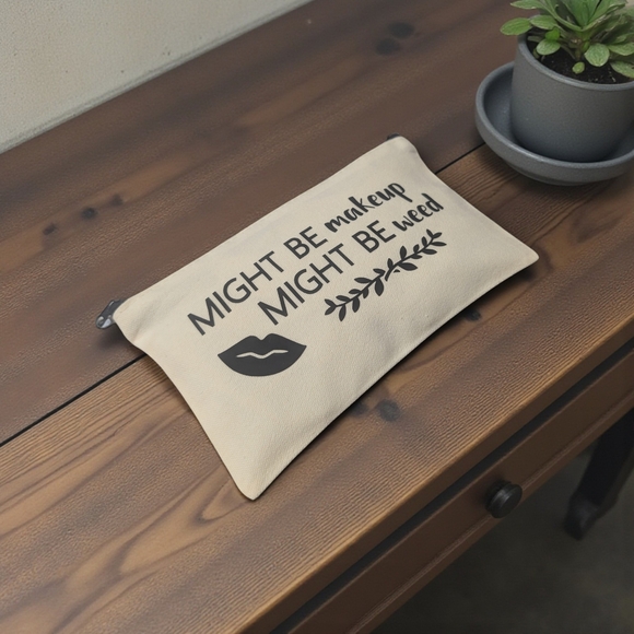 Canvas Makeup Pouch! Handmade! - Picture 2 of 2